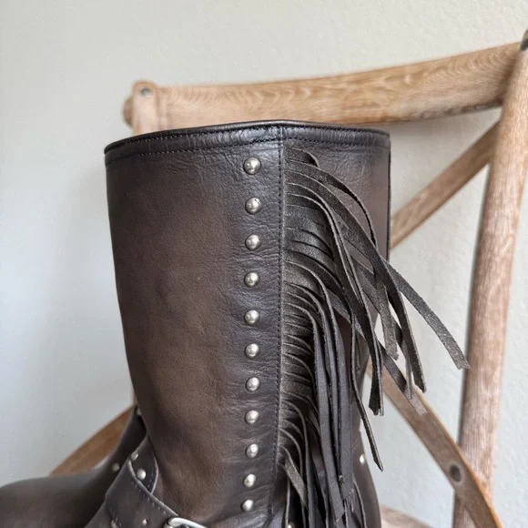 Frye Viv Fringe Engineer Boots - Picture 5 of 9